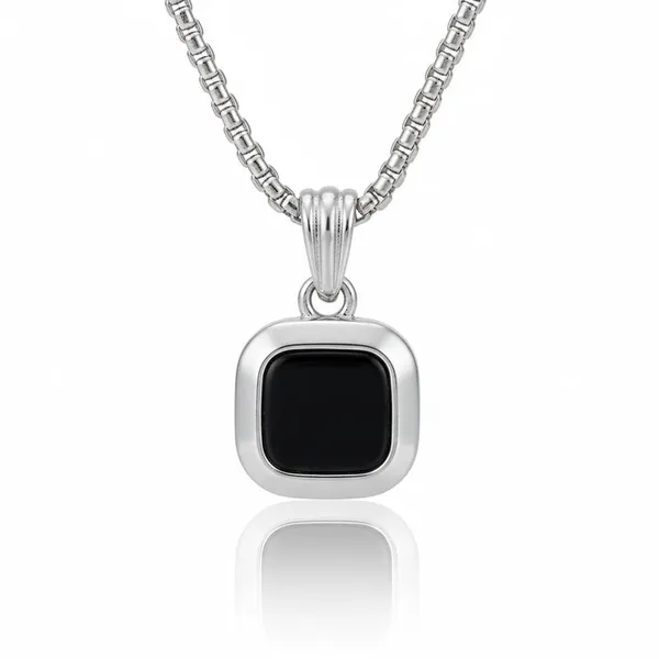Stainless_Steel_Black_Stone_Square_Pendant_With_Rolo_Chain_For_Men_Anti_Tarnish_Necklace