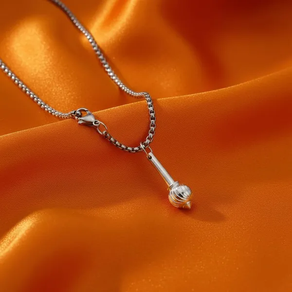 Stainless_Steel_Polished_Silver_Hanuman_Gada_Rolo_Chain_Pendant_For_Men