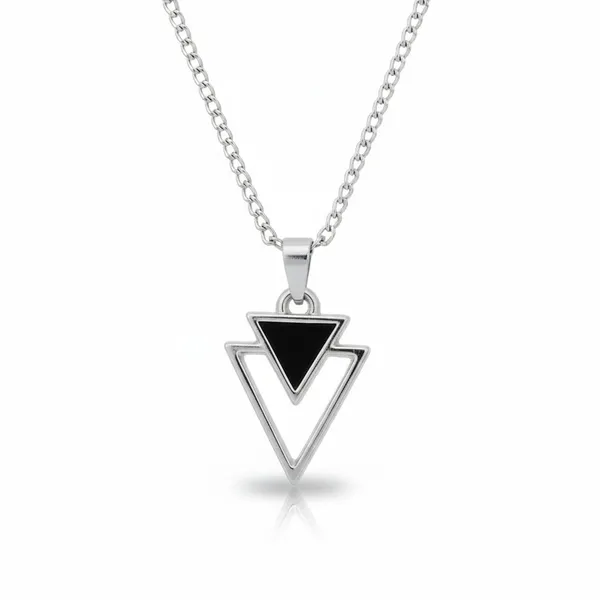 Geometric_Black_Onyx_Dual_Triangle_Pendant_For_Men_/_Boys_With_Chain,_Anti_Tarnish_Stainless_Steel_Modern_Style_Necklace