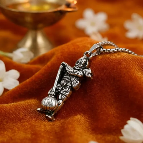 Stainless_Steel_Oxidised_Silver_Hanuman_Standing_Full_Body_Pendant_For_Men