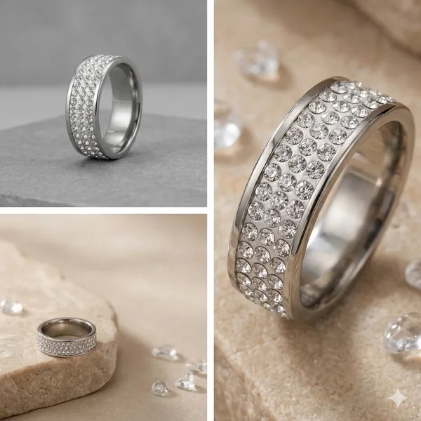 Silver_Stainless_Steel_Cubic_Zirconia_Multi_Row_Eternity_Band_Ring_For_Unisex