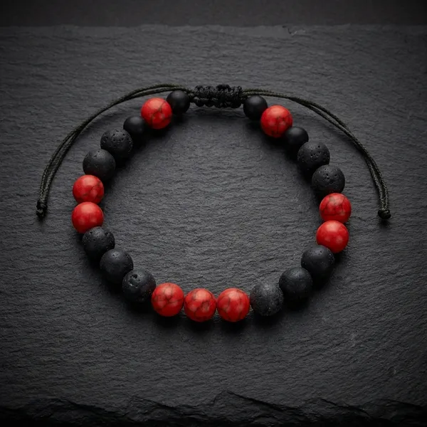 Red_Jasper_And_Black_Lava_Stone_Adjustable_Beaded_Bracelet_For_Men_And_Women_Natural_Stone_Sliding_Knot_Macram_Bracelet_Boho_Healing_Energy_Bracelet_Gift