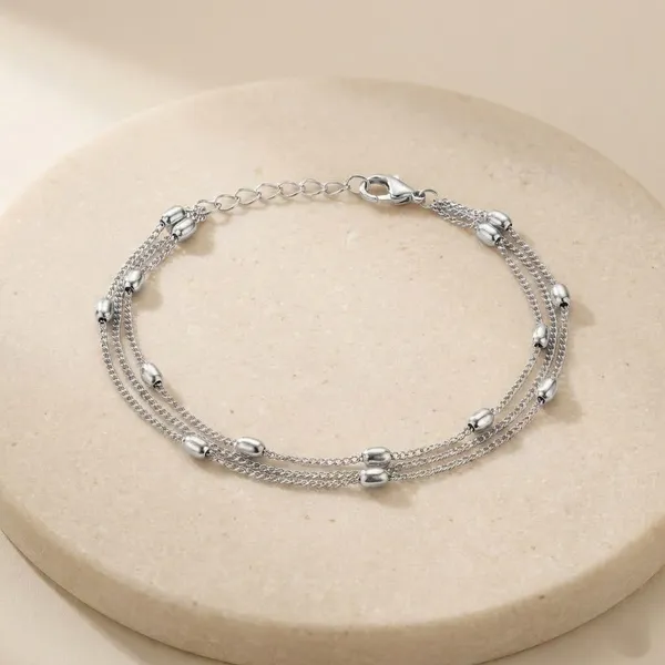 Triple_Strand_Satellite_Bead_Anklet_For_Women_Girls_Anti_Tarnish_Silver_And_Gold_Tone_Layered_Beaded_Ankle_Chain_Combo_Adjustable_Lobster_Clasp_Fashion_Jewellery