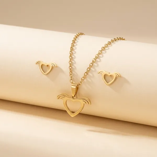 Gold_Stainless_Steel_Angel_Wing_Heart_Pendant_Necklace_Earrings_Set_For_Women