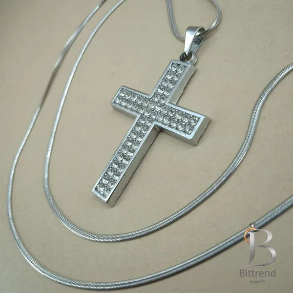 Anti_Tarnish_Stainless_Steel_Cz_Crystal_Cross_Pendant_Necklace_For_Women_Silver_Tone_Cubic_Zirconia_Stone_Set_Christian_Cross_With_Snake_Chain
