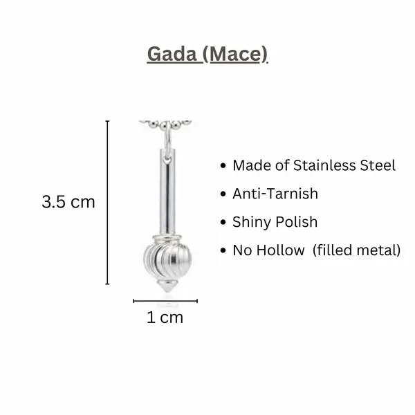 Stainless_Steel_Oxidised_Silver_Hanuman_Gada_Pendant_Necklace_Combo_For_Men