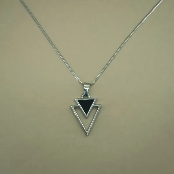 Geometric_Black_Onyx_Dual_Triangle_Pendant_For_Women_/_Girls_Anti_Tarnish_Stainless_Steel_Modern_Style_Necklace