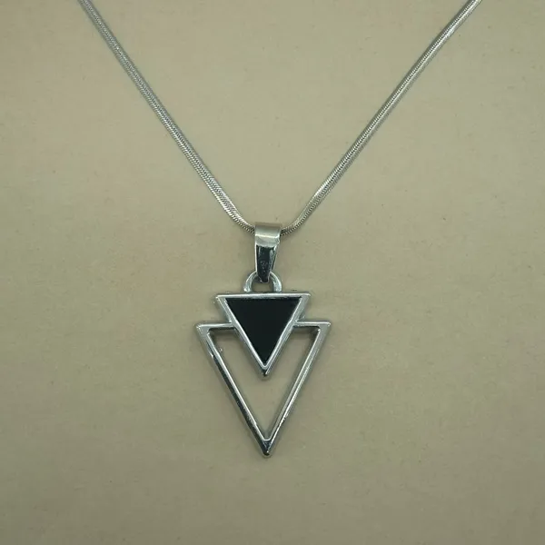 Geometric_Black_Onyx_Dual_Triangle_Pendant_For_Women_/_Girls_Anti_Tarnish_Stainless_Steel_Modern_Style_Necklace