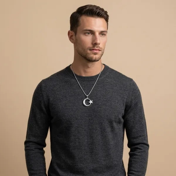 Anti_Tarnish_Stainless_Steel_Star_And_Crescent_Moon_Pendant_Necklace_With_Box_Chain_For_Men_And_Boys