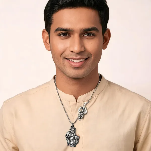 Stainless_Steel_Oxidised_Silver_Shiva_Trishul_Om_Damaru_Pendant_Combo_For_Men