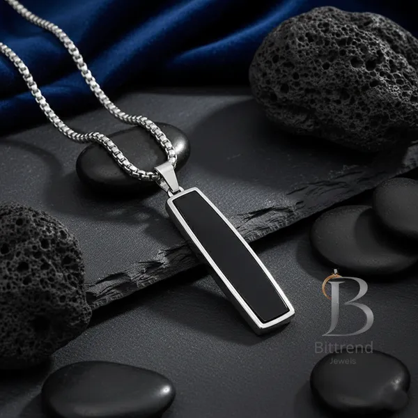 Stainless_Steel_Black_Onyx_Stone_Sleek_Bar_Pendant_With_Chain_For_Men_Anti_Tarnish_Necklace