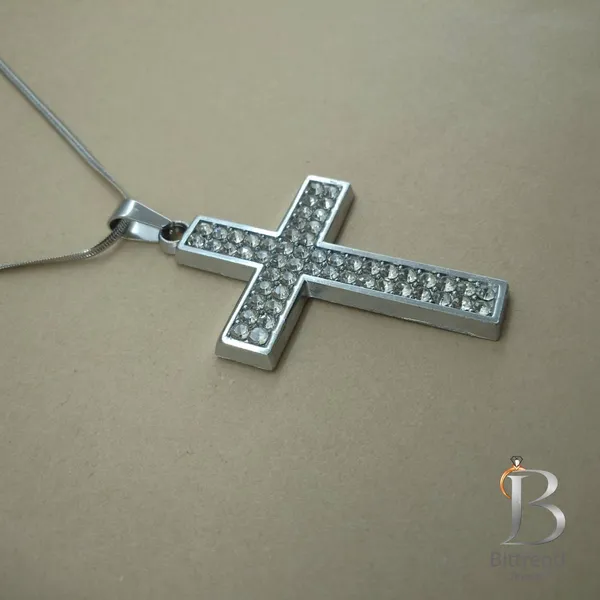 Anti_Tarnish_Stainless_Steel_Cz_Crystal_Cross_Pendant_Necklace_For_Women_Silver_Tone_Cubic_Zirconia_Stone_Set_Christian_Cross_With_Snake_Chain