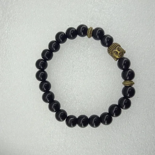 Black_Onyx_Buddha_Head_Bracelet_For_Men_And_Women_Natural_Stone_Antique_Gold_Buddha_Charm_Stretchable_Wrist_Mala_Spiritual_Protection_Healing_Yoga_Meditation_Bracelet_Devotional_Gift