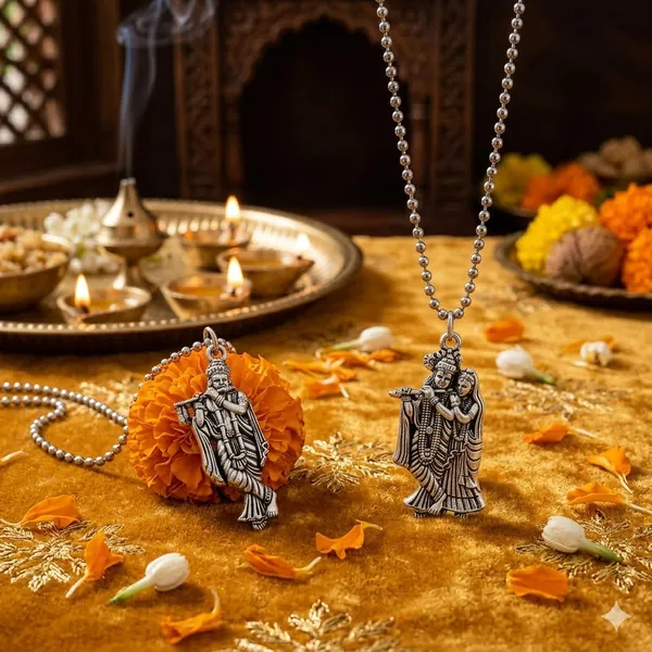 Stainless_Steel_Oxidised_Silver_Radha_Krishna_Bansuri_Pendant_Combo_Unisex