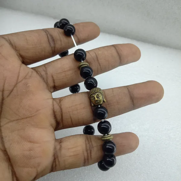Black_Onyx_Buddha_Head_Bracelet_For_Men_And_Women_Natural_Stone_Antique_Gold_Buddha_Charm_Stretchable_Wrist_Mala_Spiritual_Protection_Healing_Yoga_Meditation_Bracelet_Devotional_Gift
