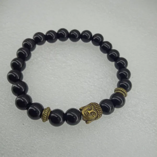 Black_Onyx_Buddha_Head_Bracelet_For_Men_And_Women_Natural_Stone_Antique_Gold_Buddha_Charm_Stretchable_Wrist_Mala_Spiritual_Protection_Healing_Yoga_Meditation_Bracelet_Devotional_Gift