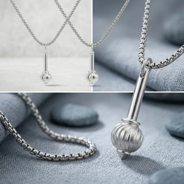 Stainless_Steel_Polished_Silver_Hanuman_Gada_Rolo_Chain_Pendant_For_Men