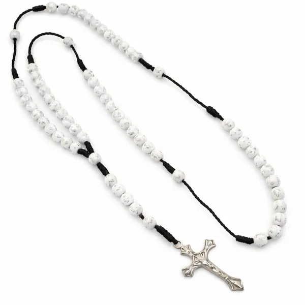 Handmade_White_Acrylic_Cross_Engraved_Rosary_Necklace_With_Crucifix_Unisex