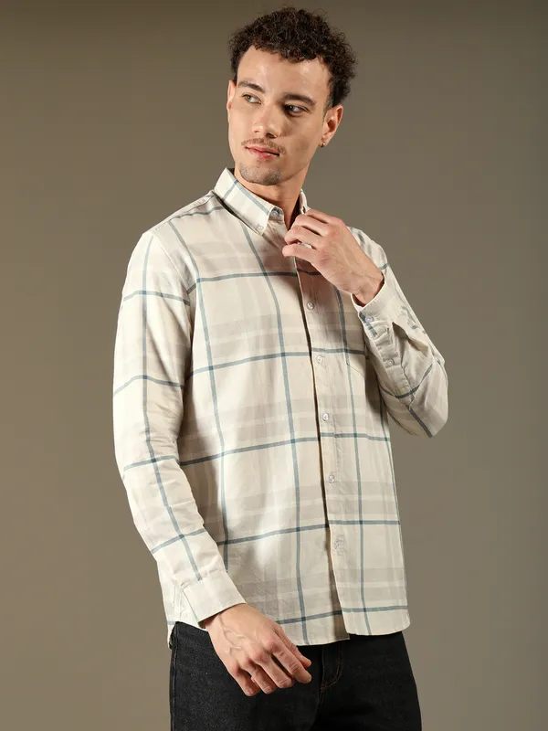 Cloud_Grid_Cotton_Shirt_For_Men