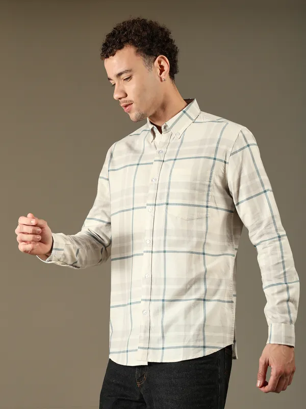 Cloud_Grid_Cotton_Shirt_For_Men