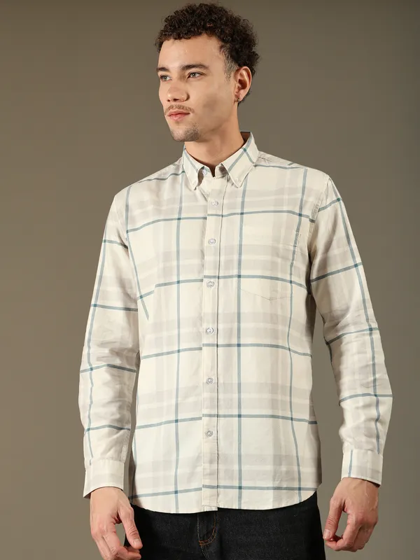 Cloud_Grid_Cotton_Shirt_For_Men
