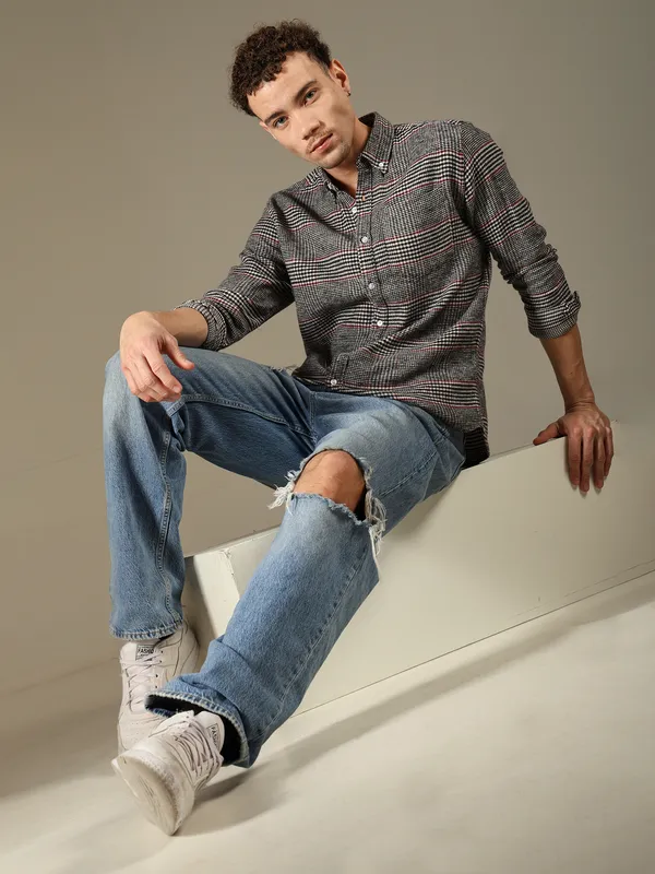 Grey_Cotton_Shirt_For_Men