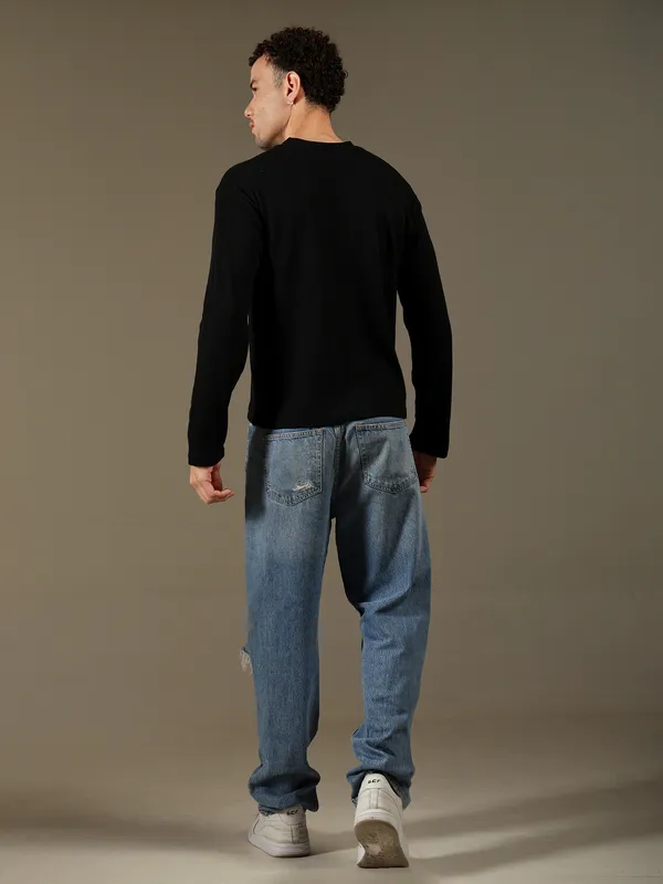 Black_Cotton_Fleece_Sweatshirt_For_Men