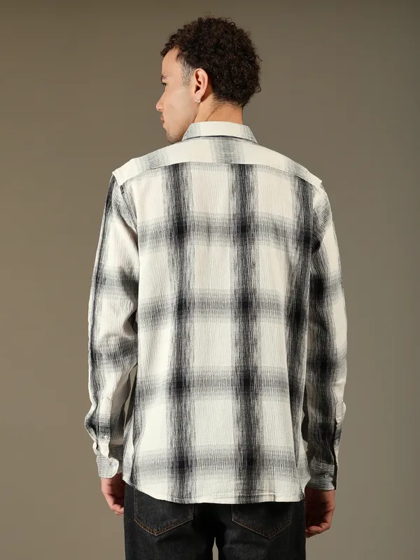 Noir_check_Cotton_Shirt_For_Men