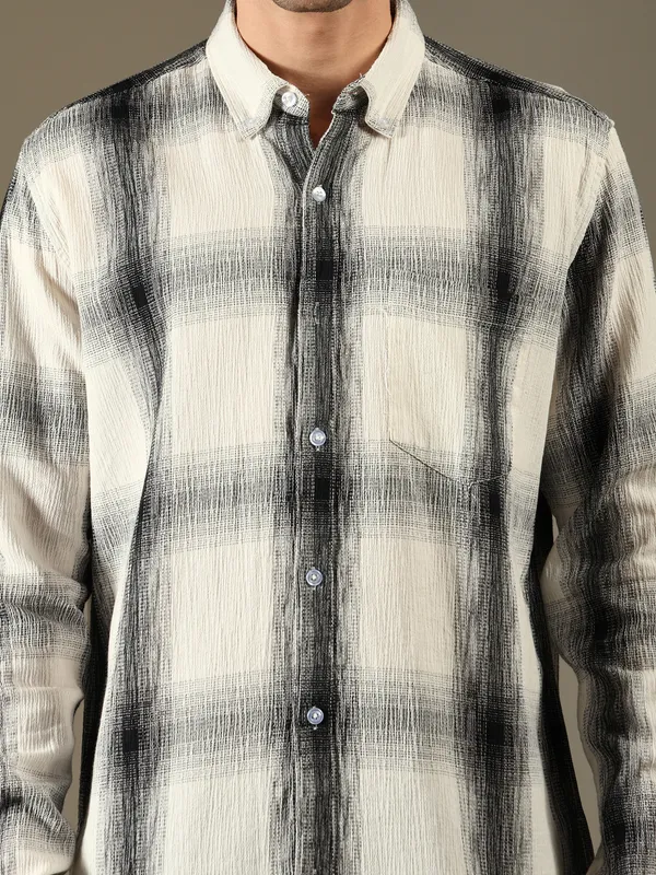 Noir_check_Cotton_Shirt_For_Men