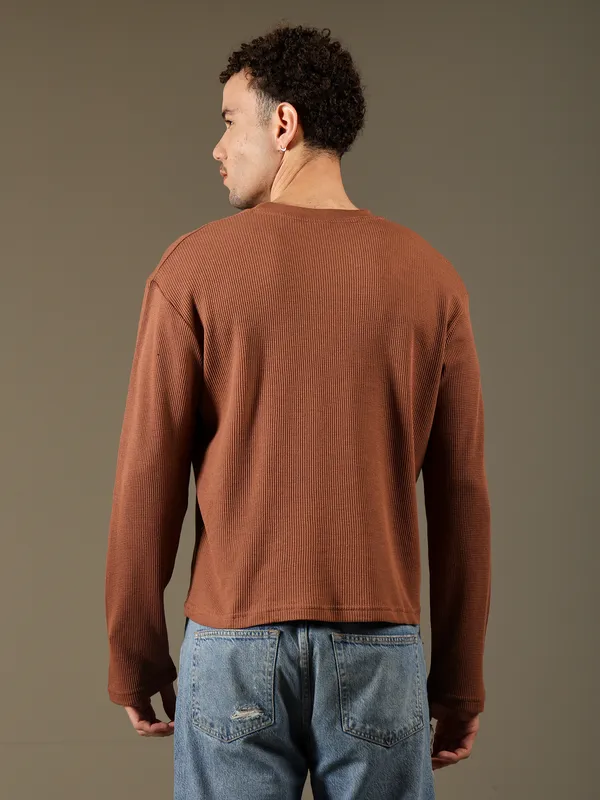 Brown_Cotton_Fleece_Sweatshirt_For_Men