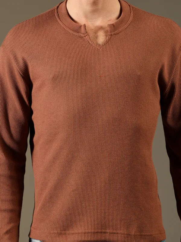 Brown_Cotton_Fleece_Sweatshirt_For_Men