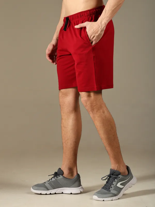 Maroon_Cotton_Shorts_For_Men