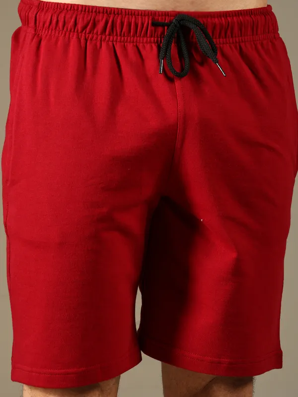 Maroon_Cotton_Shorts_For_Men