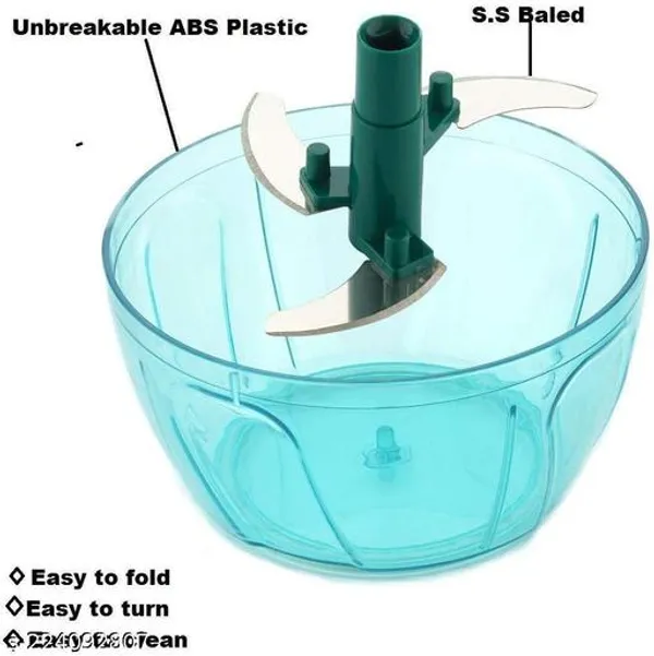 Blue_Compact_Manual_Chopper_With_Blades