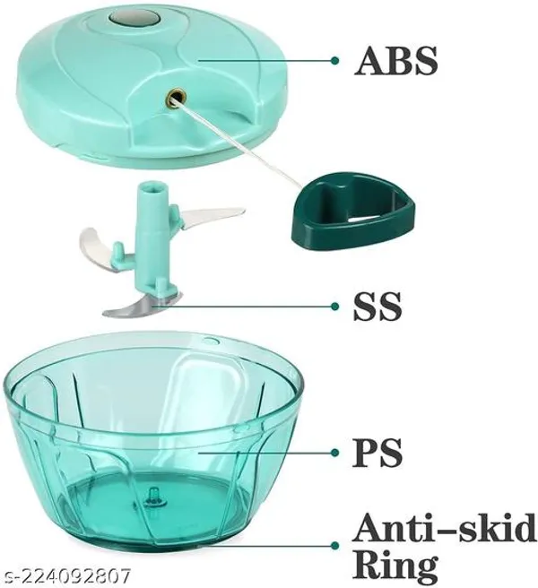 Blue_Compact_Manual_Chopper_With_Blades