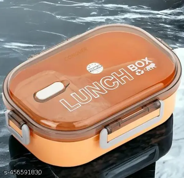 Peach_2_Compartment_Lunch_Box_With_Spoon_|_Airtight_And_Leak_Proof
