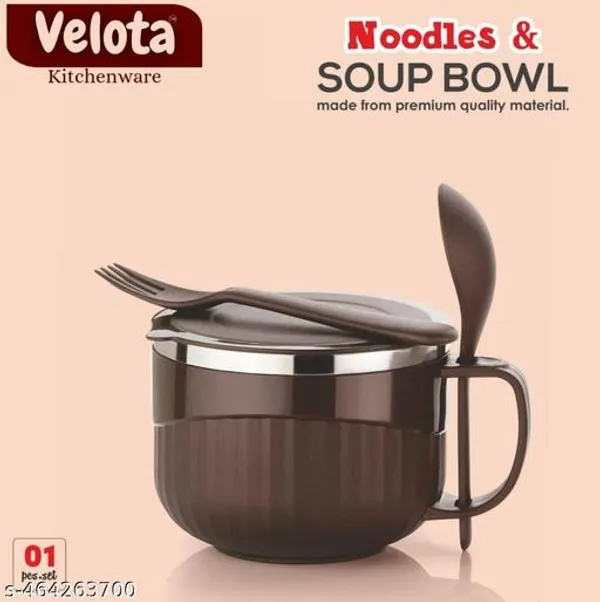 Brown_Stainless_Steel_Noodle_Bowl_With_Lid_And_Spoon_Holder