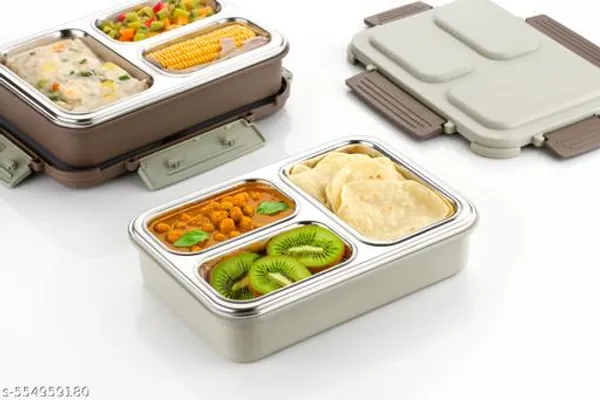 Grey_3_Compartment_Stainless_Steel_Lunch_Box_|__Leak_Proof_