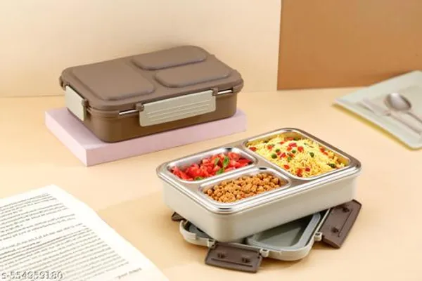 Grey_3_Compartment_Stainless_Steel_Lunch_Box_|__Leak_Proof_