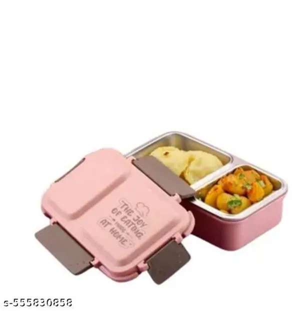 Pink_2_Compartment_Stainless_Steel_Lunch_Box_|_Leak_Proof_
