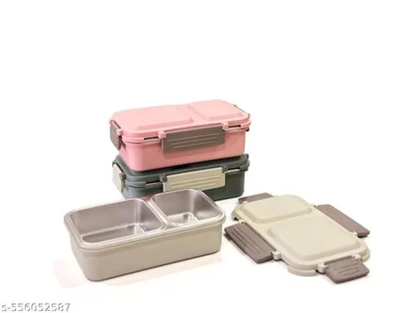 Pink_2_Compartment_Stainless_Steel_Lunch_Box_|_Leak_Proof__BPA_Free_For_School_And_Office