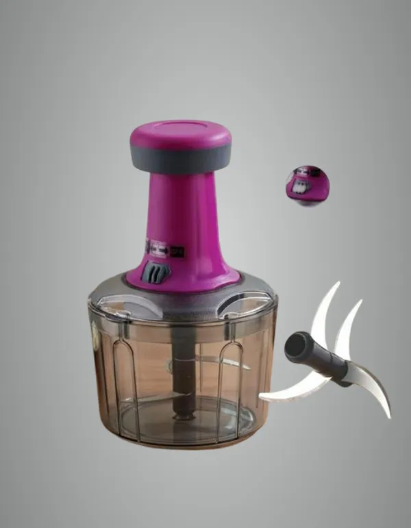 Purple_Stainless_Steel_Manual_Push_Chopper