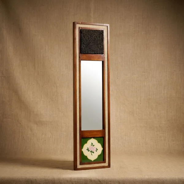 Pancy_Aaina_-_Mirror_with_Wicker,_Tile_&_Blocks_For_Home_Decor