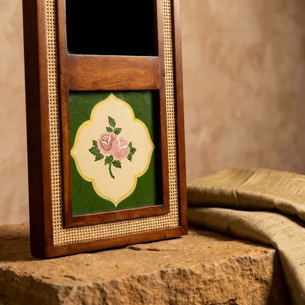 Pancy_Aaina_-_Mirror_with_Wicker,_Tile_&_Blocks_For_Home_Decor