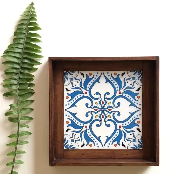 Blue_&_Brown_Wood_Square_Trays_For_Home_Decor