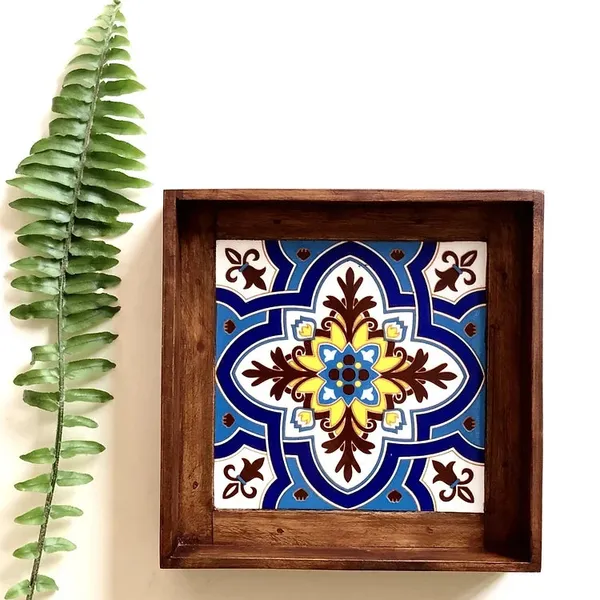 Oakleaf_Single_Square_Tray_-_Tile_&_Wood_Square_Trays_For_Home_Decor