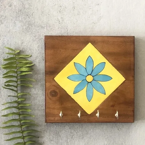 Carnation_Keyholder_-_Tile_&_Wood_Key_Holders_For_Home_Decor