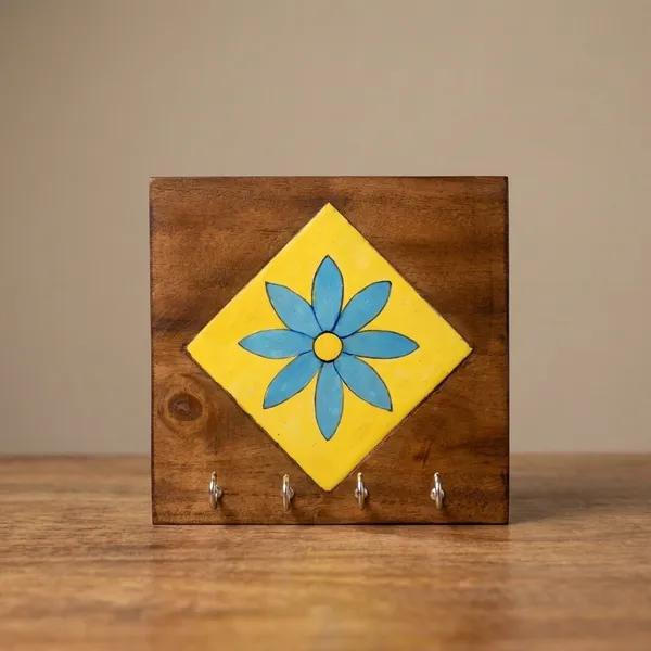 Carnation_Keyholder_-_Tile_&_Wood_Key_Holders_For_Home_Decor