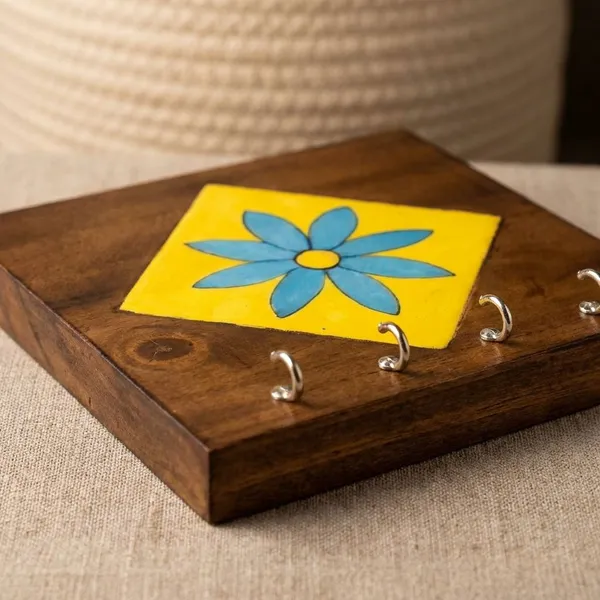 Carnation_Keyholder_-_Tile_&_Wood_Key_Holders_For_Home_Decor