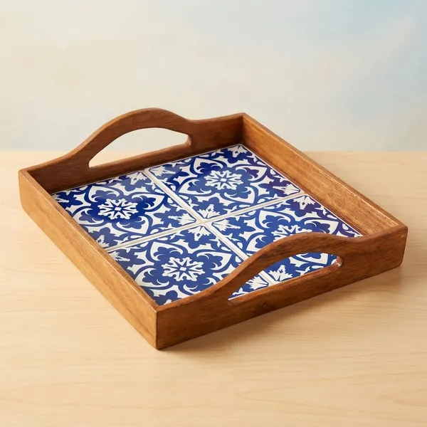 Cloverleaf_Square_Tray_-Tile_&_Wood_Tray_For_Home_Decor